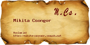 Mikita Csongor névjegykártya