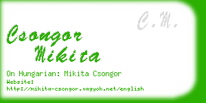 csongor mikita business card